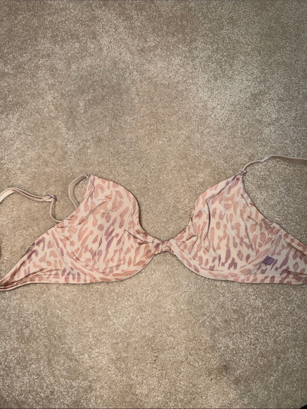 Victoria's Secret Light Pink Leopard Wireless Bra